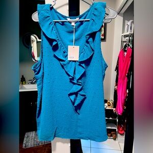 Lauren Conrad Sleeveless Teal Top size XXL with tags